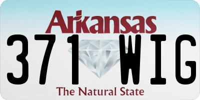 AR license plate 371WIG