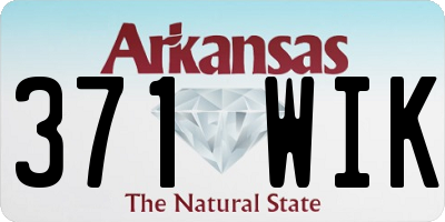 AR license plate 371WIK