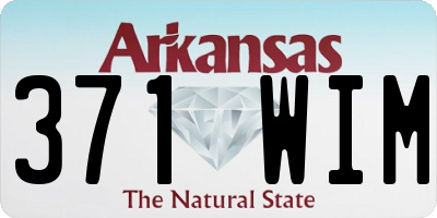 AR license plate 371WIM