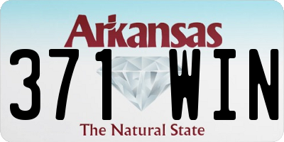 AR license plate 371WIN
