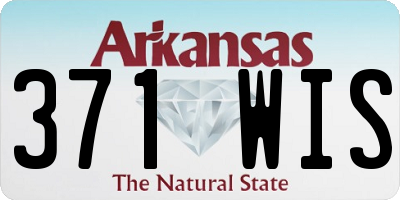 AR license plate 371WIS