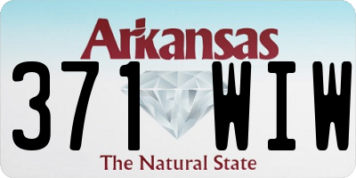 AR license plate 371WIW