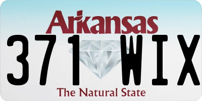 AR license plate 371WIX