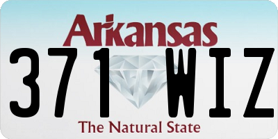 AR license plate 371WIZ