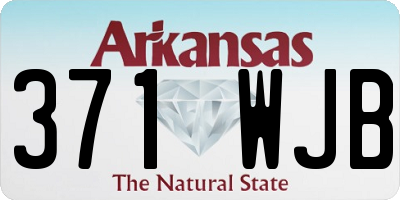 AR license plate 371WJB