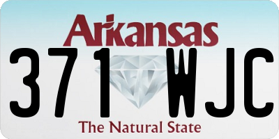 AR license plate 371WJC