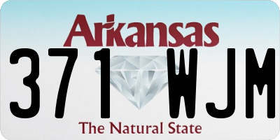 AR license plate 371WJM