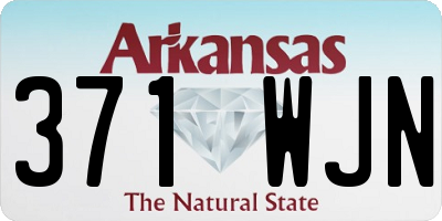AR license plate 371WJN