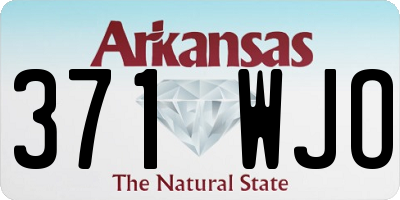 AR license plate 371WJO