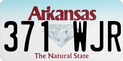 AR license plate 371WJR