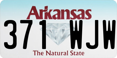 AR license plate 371WJW
