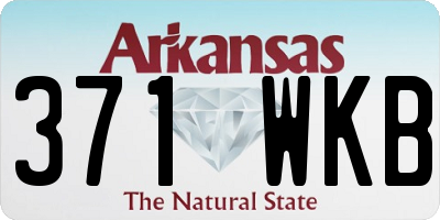 AR license plate 371WKB