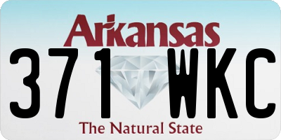 AR license plate 371WKC