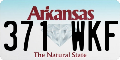 AR license plate 371WKF