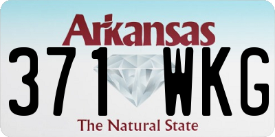 AR license plate 371WKG