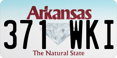 AR license plate 371WKI