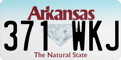 AR license plate 371WKJ