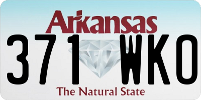 AR license plate 371WKO