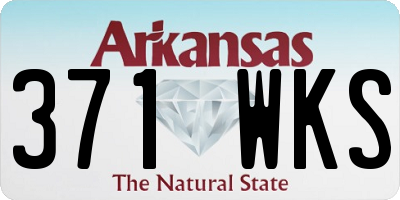 AR license plate 371WKS