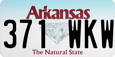 AR license plate 371WKW