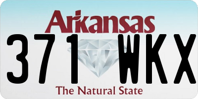 AR license plate 371WKX
