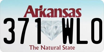 AR license plate 371WLO