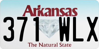 AR license plate 371WLX