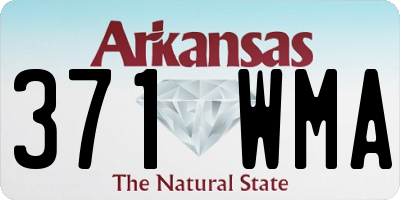 AR license plate 371WMA