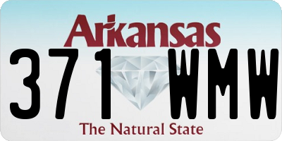 AR license plate 371WMW