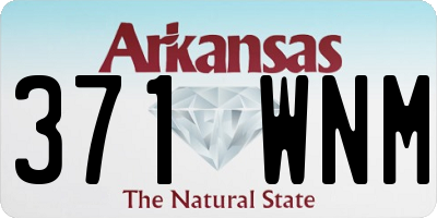AR license plate 371WNM