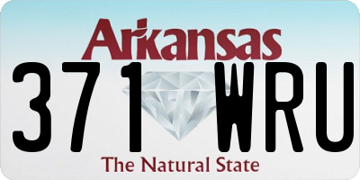 AR license plate 371WRU