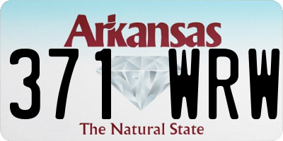 AR license plate 371WRW