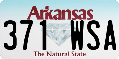 AR license plate 371WSA