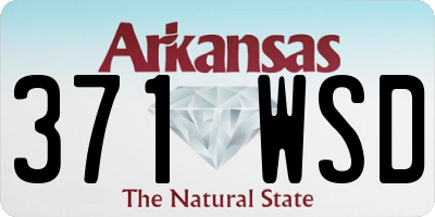 AR license plate 371WSD