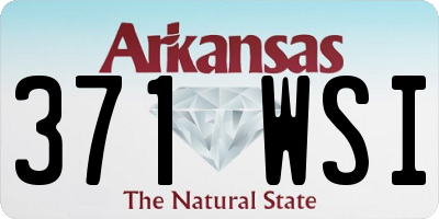 AR license plate 371WSI