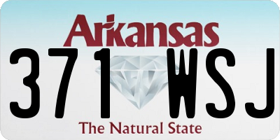 AR license plate 371WSJ