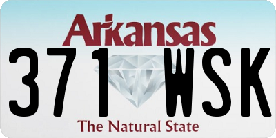 AR license plate 371WSK