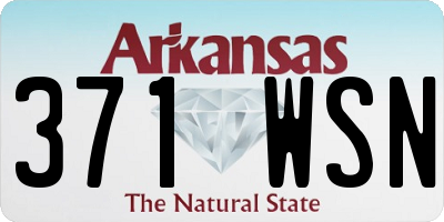 AR license plate 371WSN