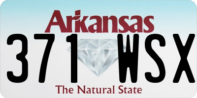 AR license plate 371WSX