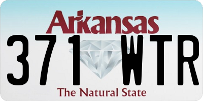 AR license plate 371WTR
