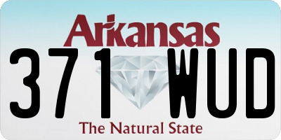 AR license plate 371WUD