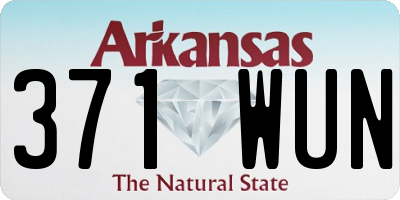 AR license plate 371WUN