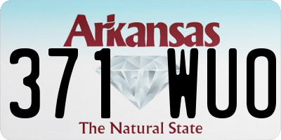 AR license plate 371WUO