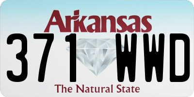 AR license plate 371WWD