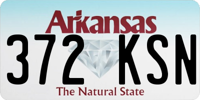 AR license plate 372KSN