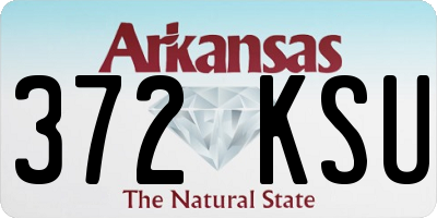 AR license plate 372KSU
