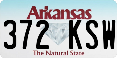 AR license plate 372KSW