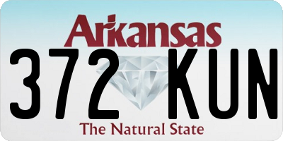 AR license plate 372KUN