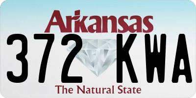 AR license plate 372KWA