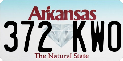 AR license plate 372KWO